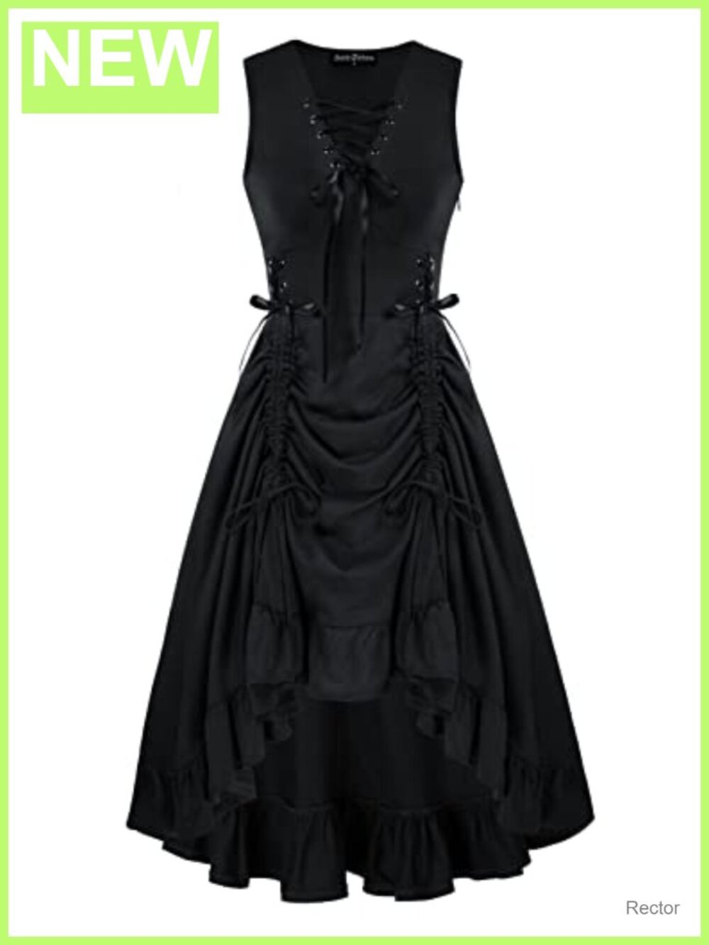 Renaissance Steampunk Lace Up Gothic Dress Sleeveless Cosplay Costume